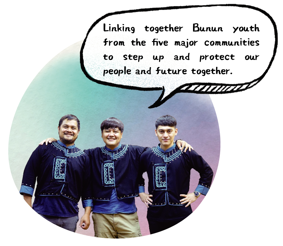 Linking together Bunun youth from the five major communities to step up and protect our people and future together.